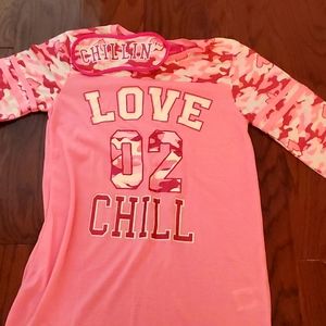 Girls long sleeve pajama dress